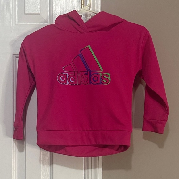 adidas Other - Adidas Kids Fuchsia Hoodie with Multicolor Logo